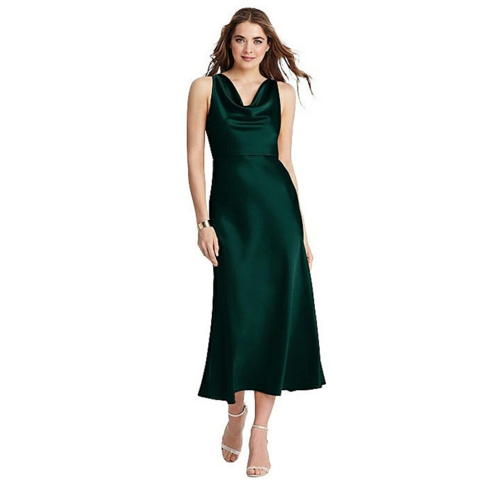 Lovely Bridesmaid Cowl Neck Dress